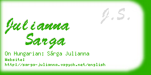 julianna sarga business card
