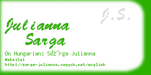 julianna sarga business card